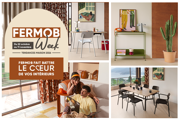 Fermob : Offres exclusives Intérieur 2025 — Lampe HOOPIK & Tabouret PIAPOLO offerts